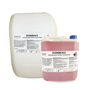 dos bidones de desengrasante industrial alcalino