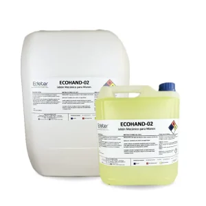 dos bidones de jabón desengrasante para manos